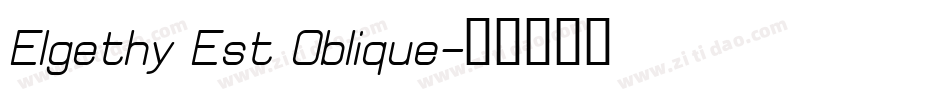 Elgethy Est Oblique字体转换